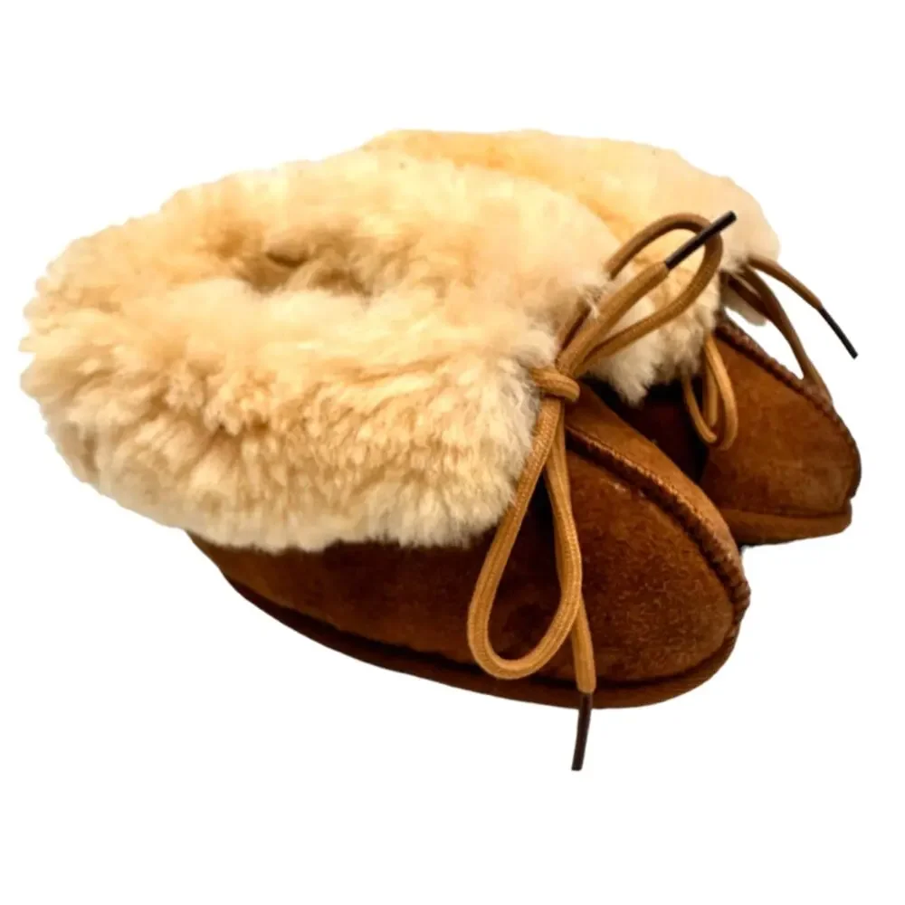RJS Fuzzies Baby Sz: L 6-7 Sheepskin Leather Comfort Slip On booties boots